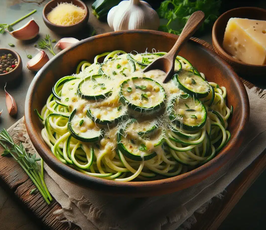 Garlic Parmesan Zucchini Noodles