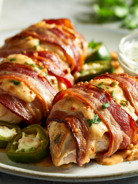 Bacon-Wrapped Jalapeño Popper Chicken
