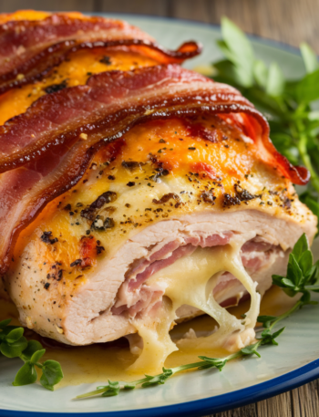 Cheesy Bacon-Wrapped Stuffed Chicken Breast