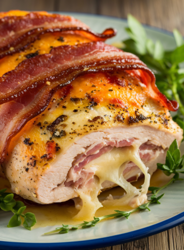 Cheesy Bacon-Wrapped Stuffed Chicken Breast