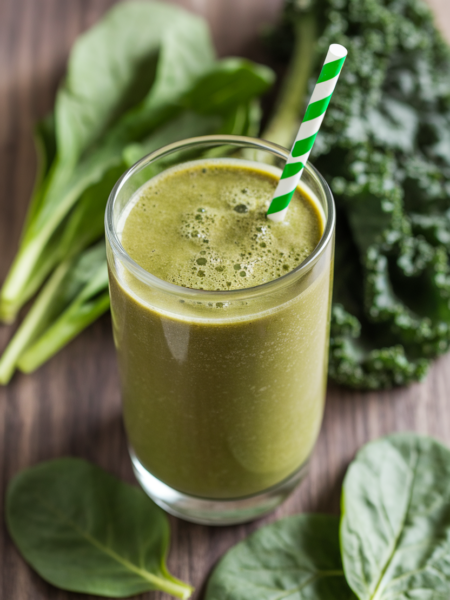 Green Keto Smoothies with Spinach and Kale