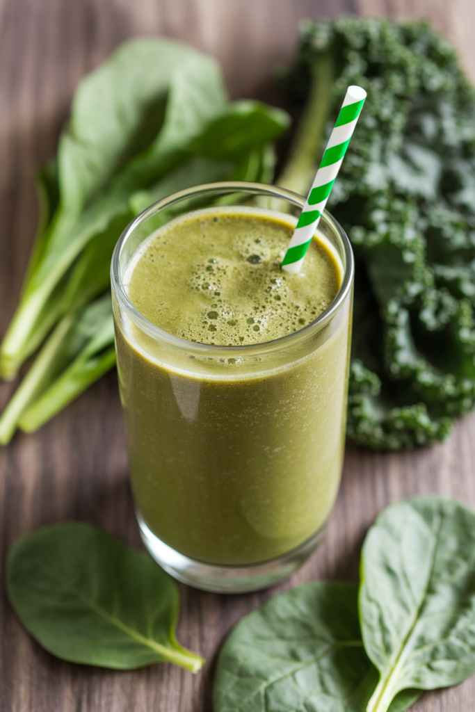 Green Keto Smoothies with Spinach and Kale