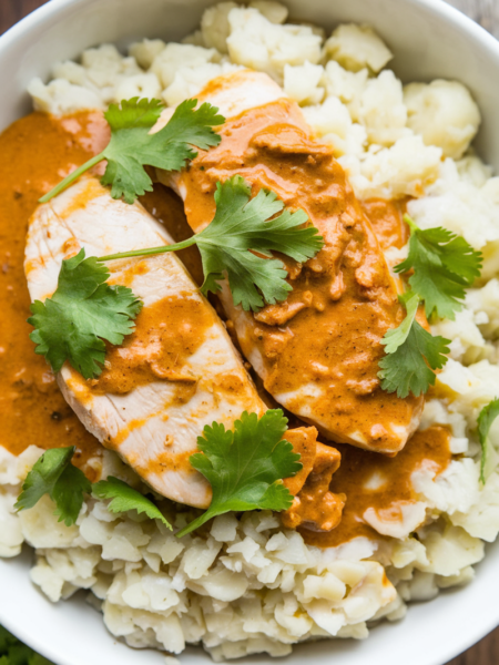 Keto-Friendly Chicken Curry with Cauliflower Rice