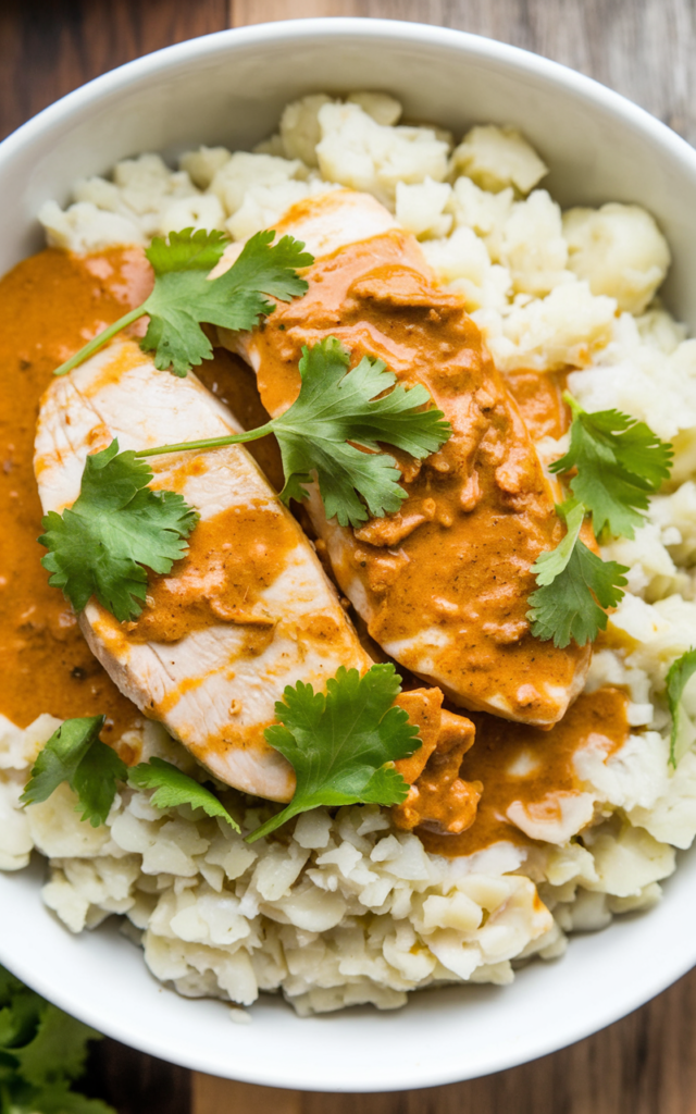 Keto-Friendly Chicken Curry with Cauliflower Rice