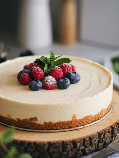 Low-Carb Cheesecake with Almond Flour Crust