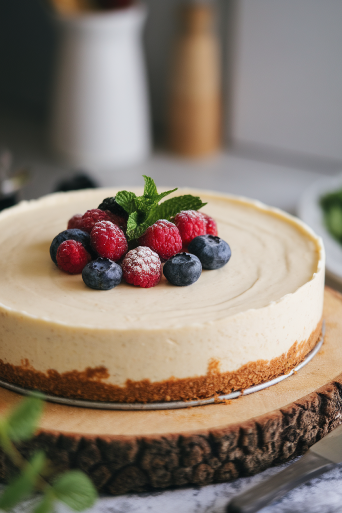 Low-Carb Cheesecake with Almond Flour Crust