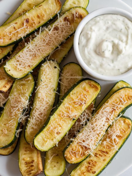 Keto Zucchini Fries with Ranch Dip