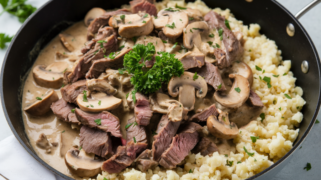 Keto Beef Stroganoff