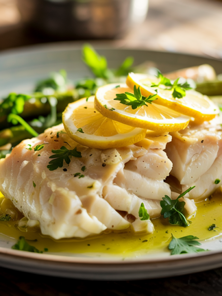 Baked Cod with Lemon and Garlic