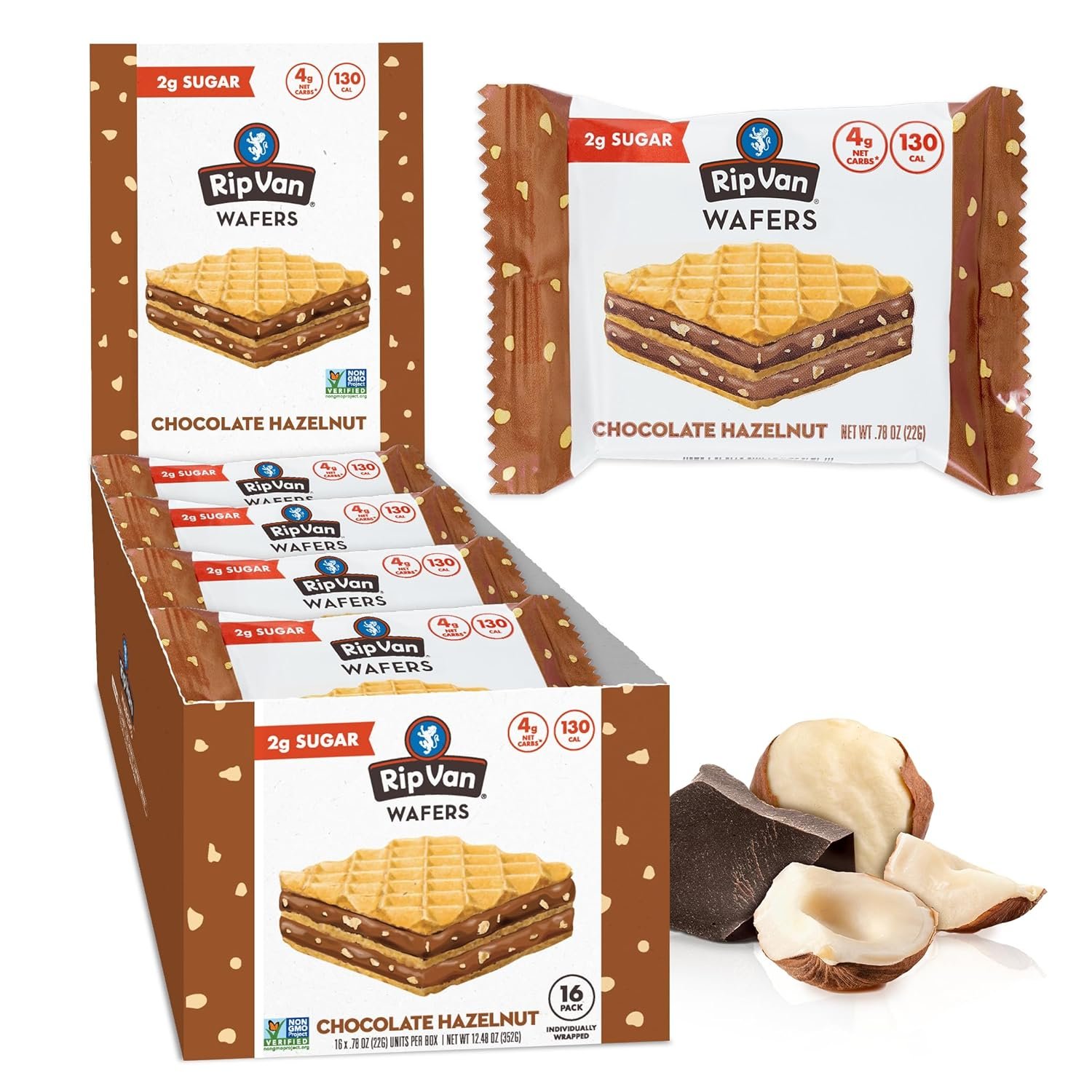 Indulge Guilt-Free: Rip Van Chocolate Hazelnut Wafer Cookies Review!