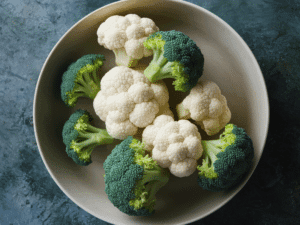 cauliflower broccoli florets 