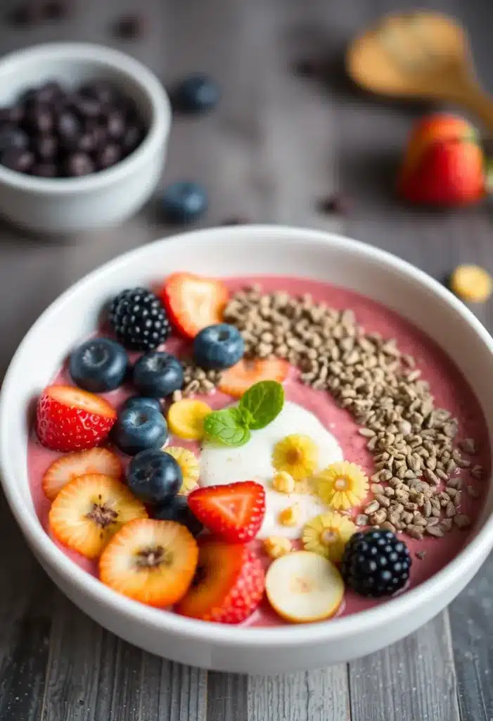 smoothie bowl colorful-Keto Smoothie Bowl