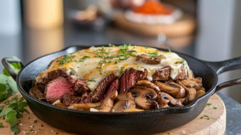 Keto Philly Cheesesteak Skillet