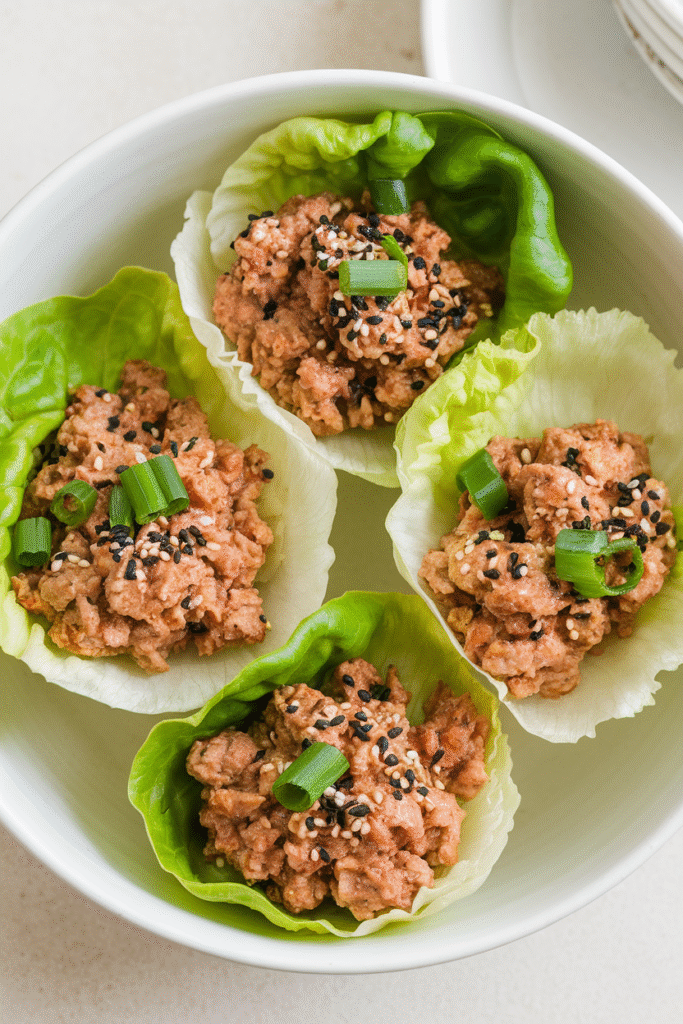 Asian Lettuce Cups with Ground Turkey
