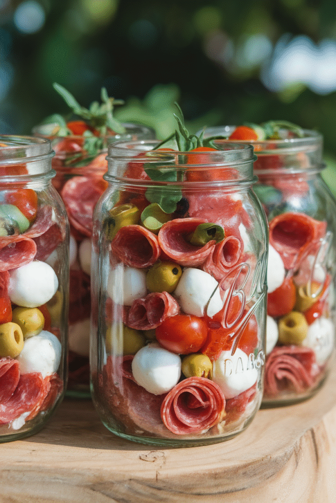  Italian Antipasto Salad Jars