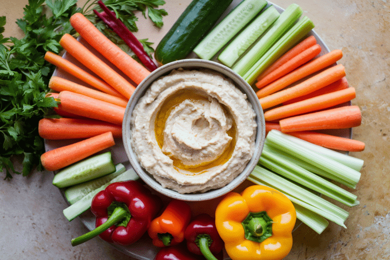 Keto Cauliflower Hummus & Veggies: The Snack That Won’t Betray Your Diet