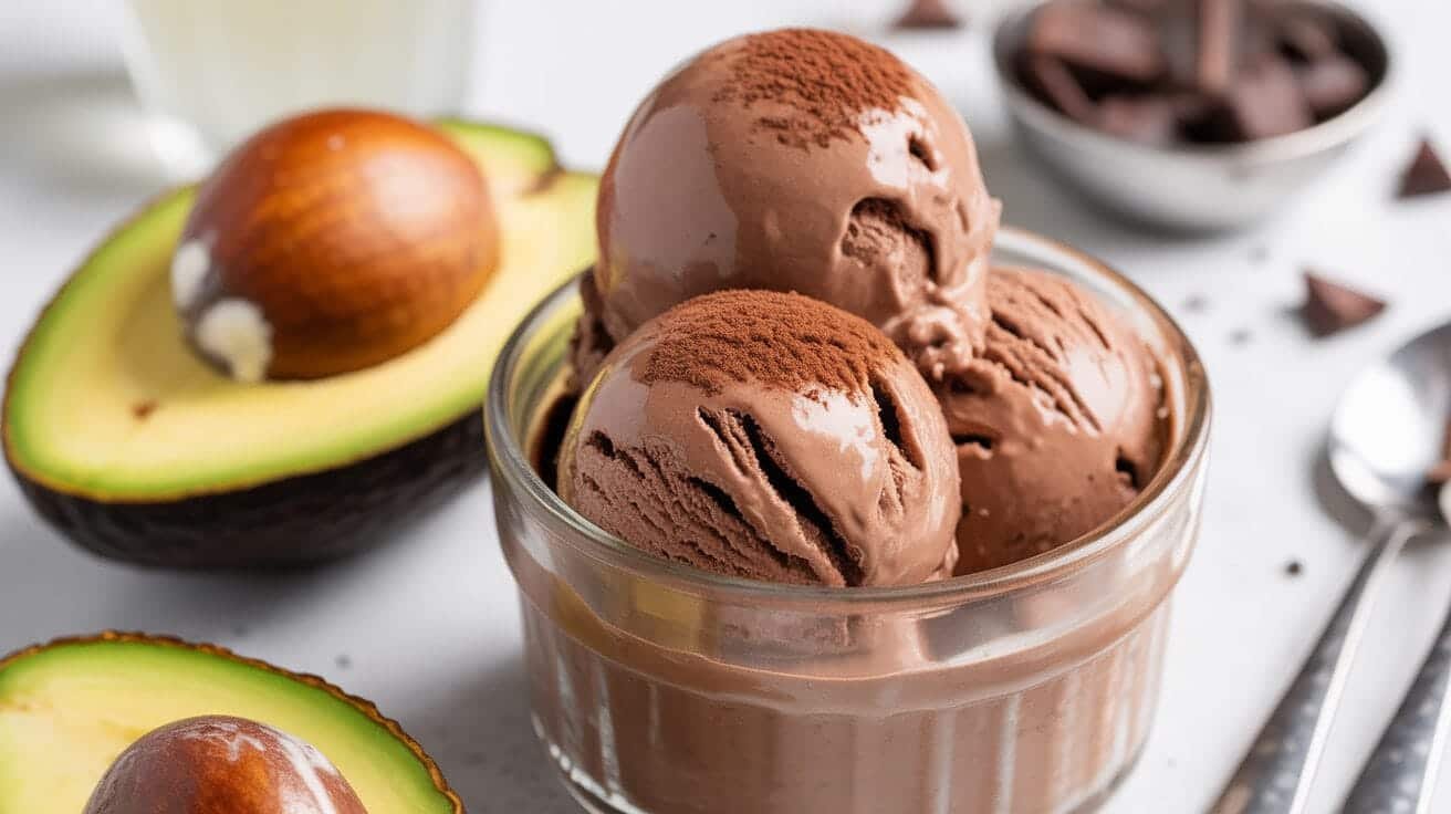 Sugar-Free Chocolate Avocado Keto Ice Cream