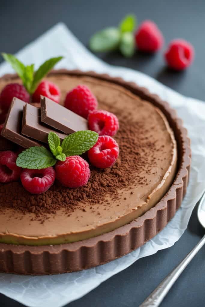 Chocolate Avocado Mousse Tart