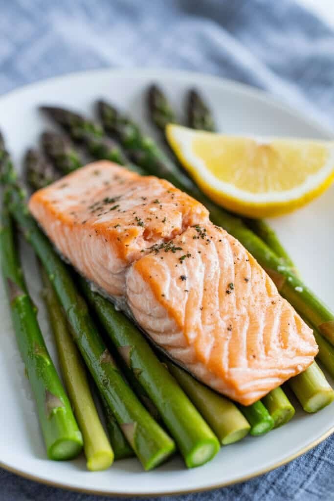 3. Salmon with Asparagus & Lemon