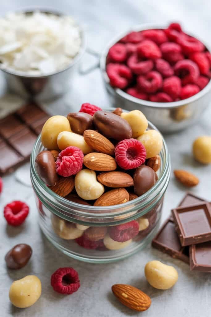 Chocolate Raspberry Dessert Trail Mix