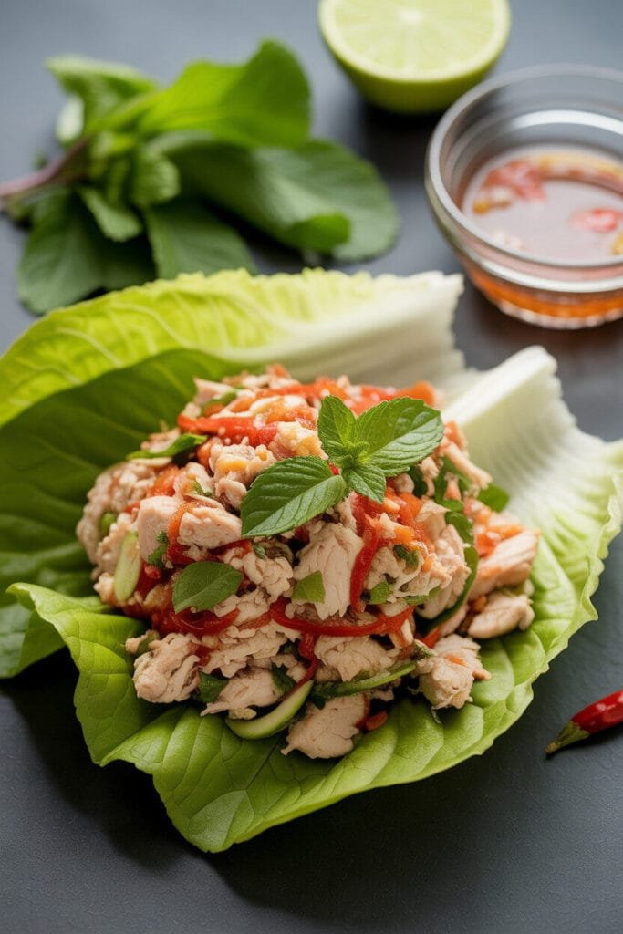 Keto Larb (Thai Minced Chicken Salad)