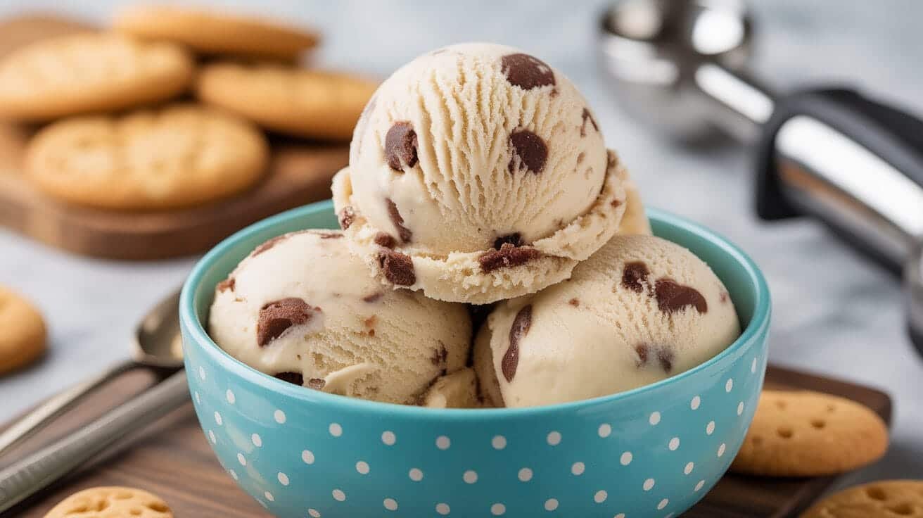 Keto Cookie Dough Ice Cream (Almond Flour Base)
