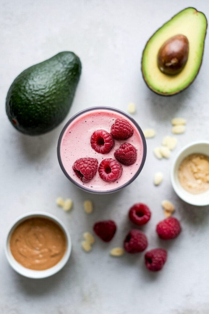 Creamy Raspberry Almond Smoothie
