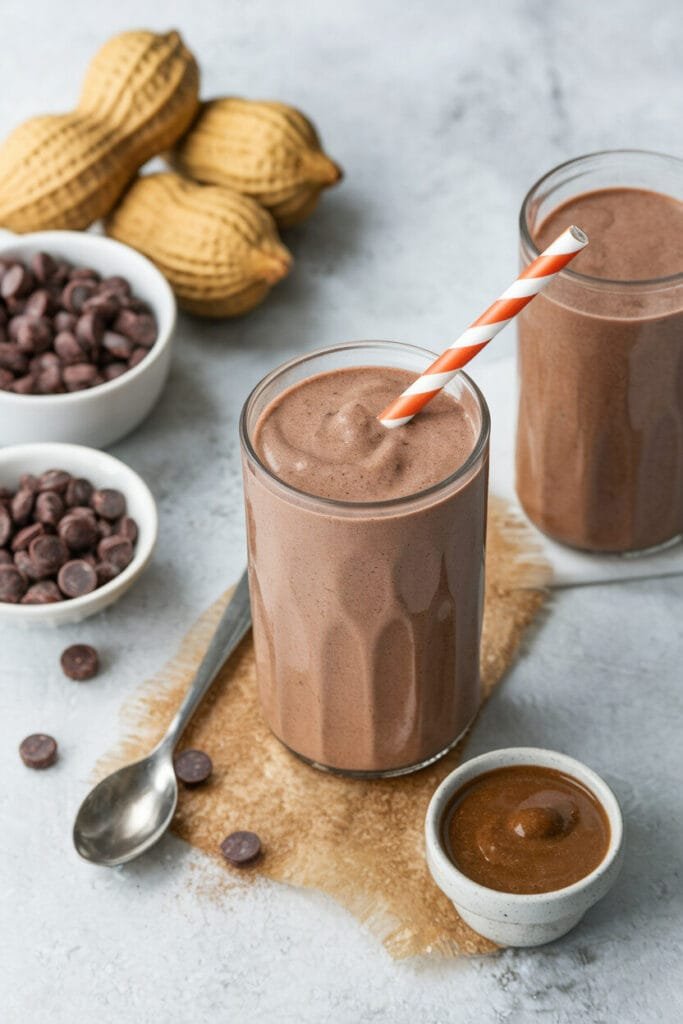 Chocolate Peanut Butter Energy Smoothie