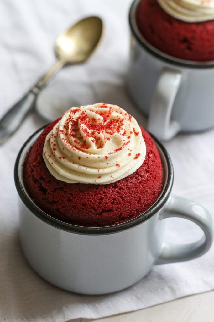 Red Velvet Mug Cake for Two