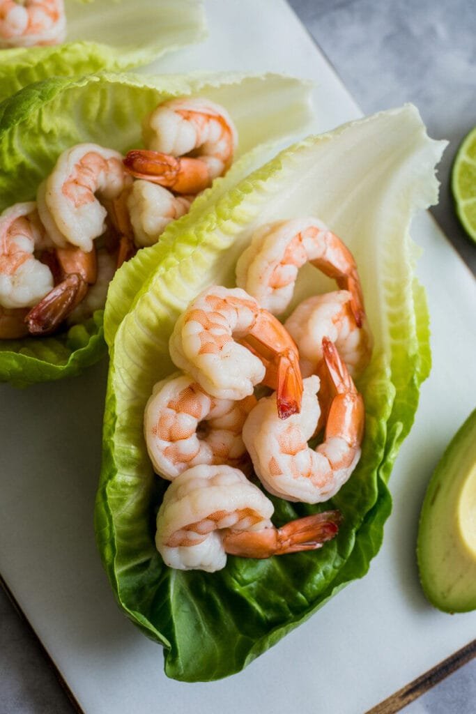 Low-Carb Shrimp Tacos (with Lettuce Shells)