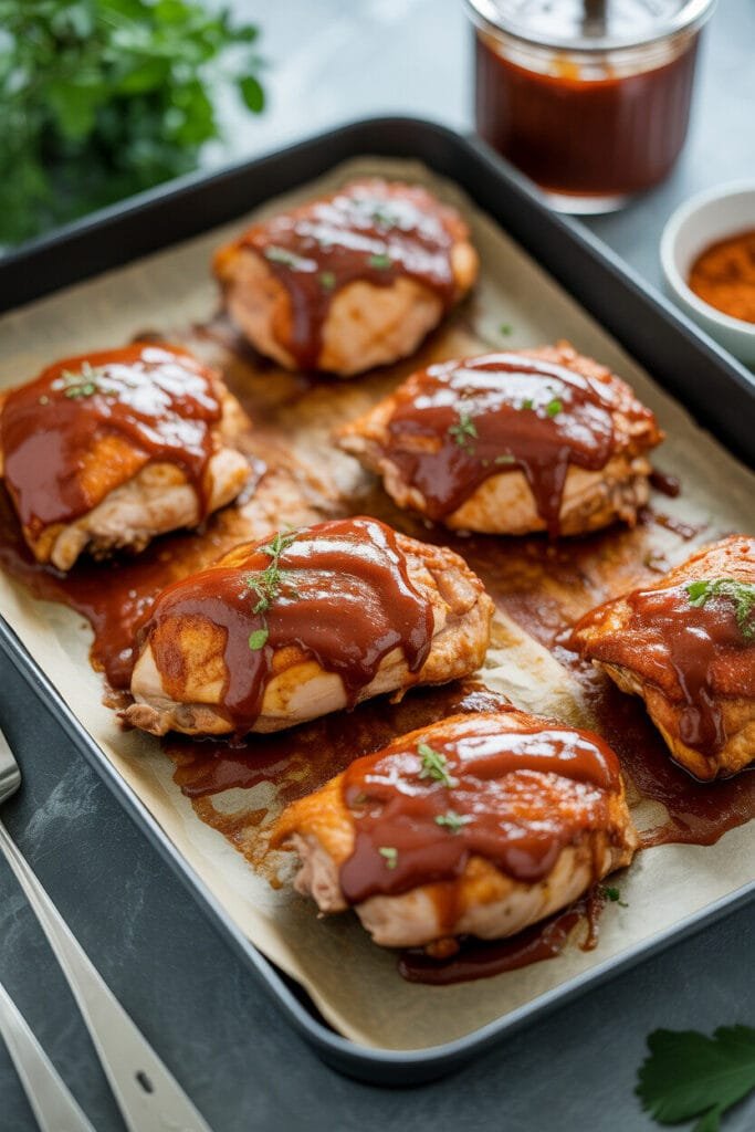 Keto BBQ Baked Chicken Thighs