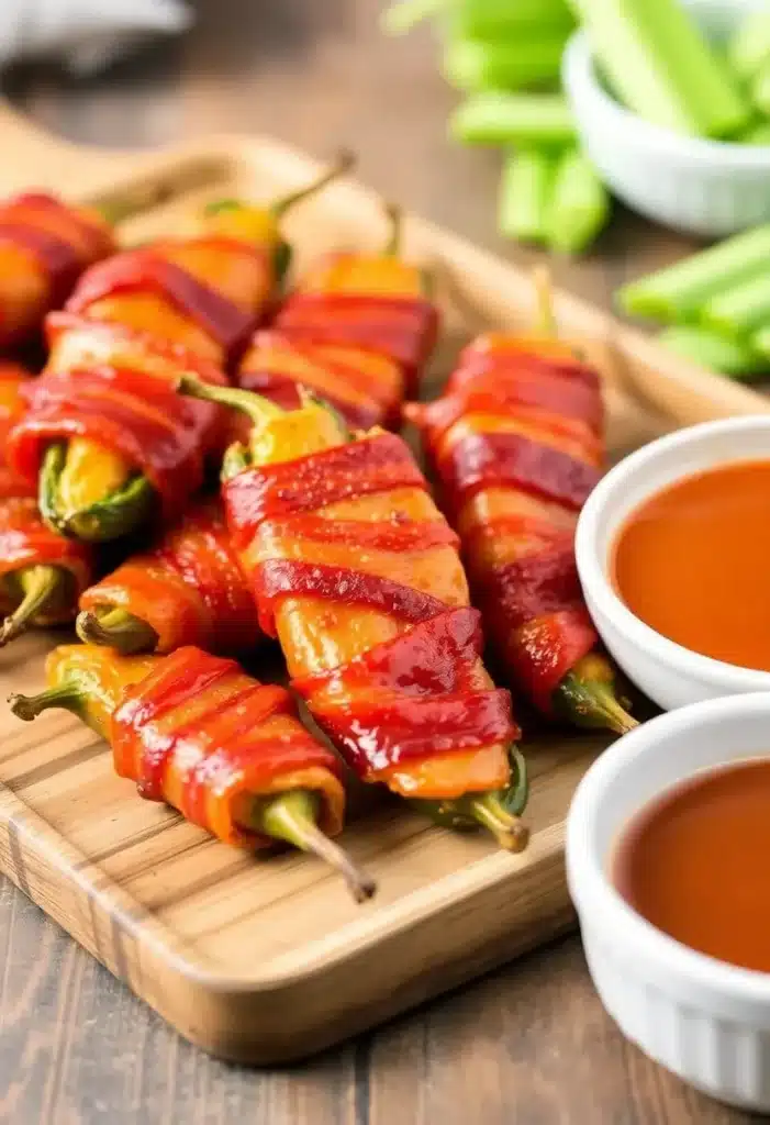 Cheesy Bacon-Wrapped Jalapeño Poppers 🌶️