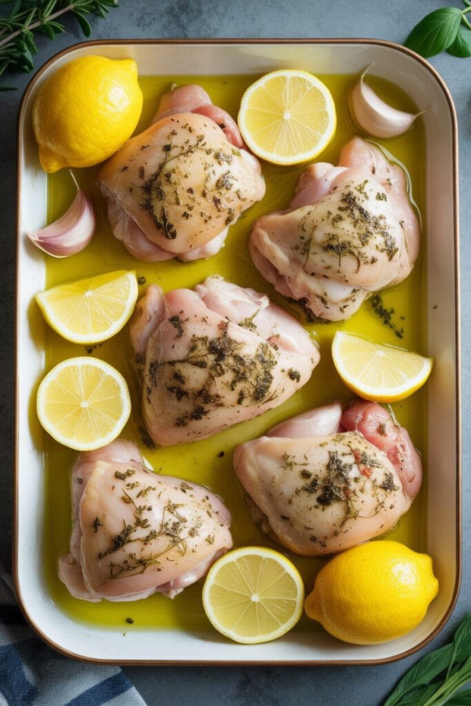 Lemon Herb Roasted Chicken Thighs