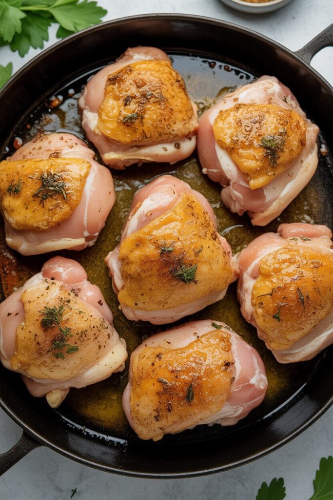 Crispy Garlic Butter Chicken Thighs