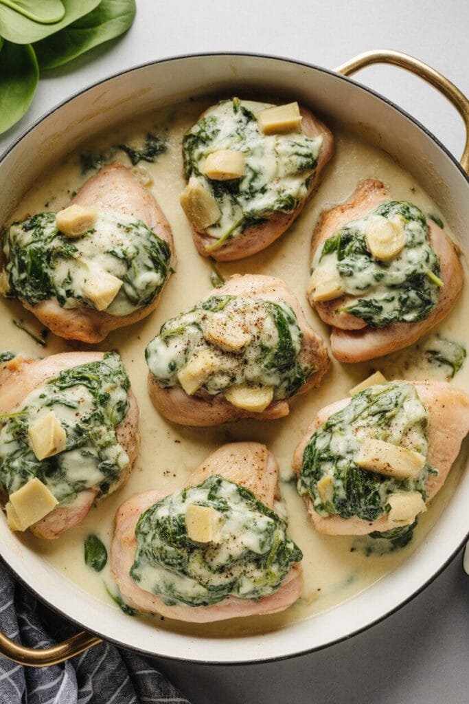 Creamy Spinach & Artichoke Chicken Thighs