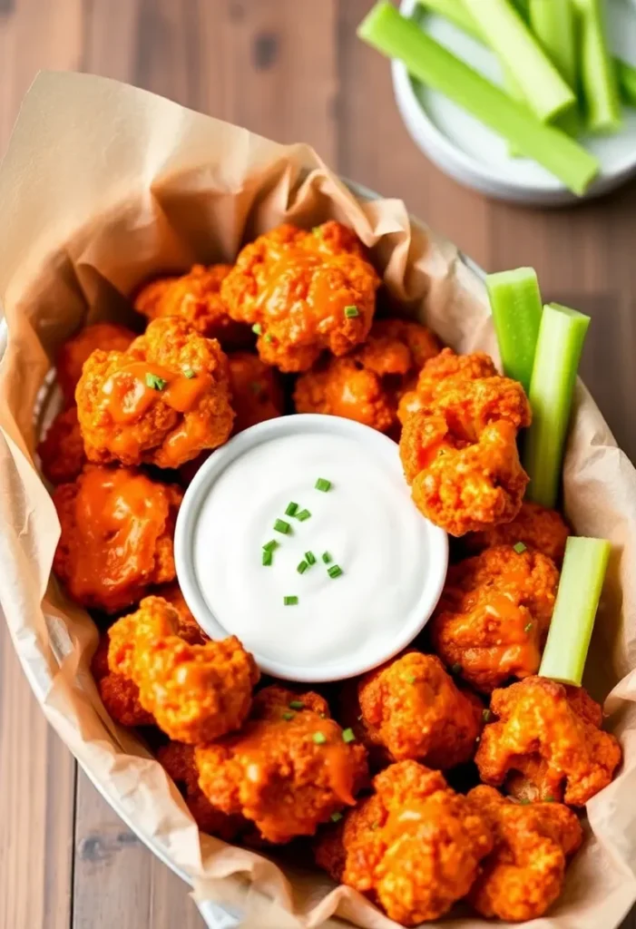 Buffalo Cauliflower Bites with Ranch 🌶️