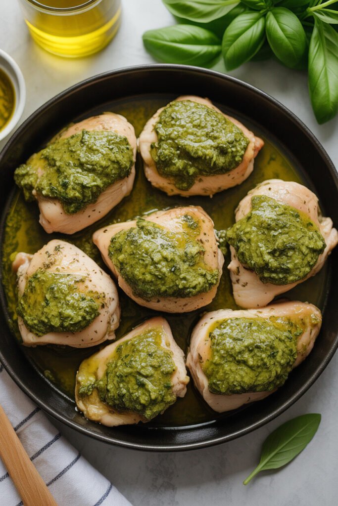 Pesto Chicken Thighs