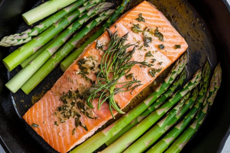 Keto Lemon Butter Salmon Skillet with Asparagus – Low-Carb Dinner in 20 Minutes