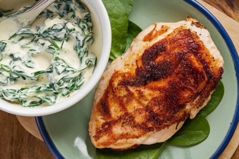 Crispy Skin Chicken with Creamed Spinach: The 20-Minute Flex Meal That Makes You Look Like a Pro