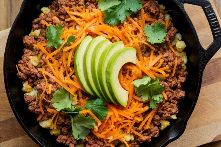 Keto Taco Skillet (Cauliflower Rice, 20 Minutes): The Weeknight Hack You’ll Make on Repeat