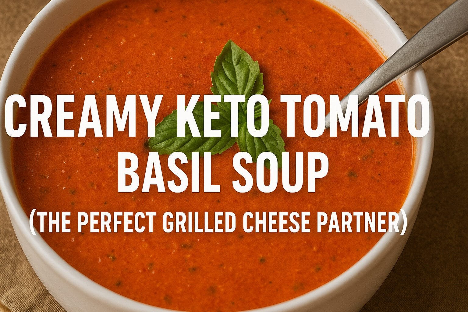 Creamy Keto Tomato Basil Soup (The Perfect Grilled Cheese Partner)