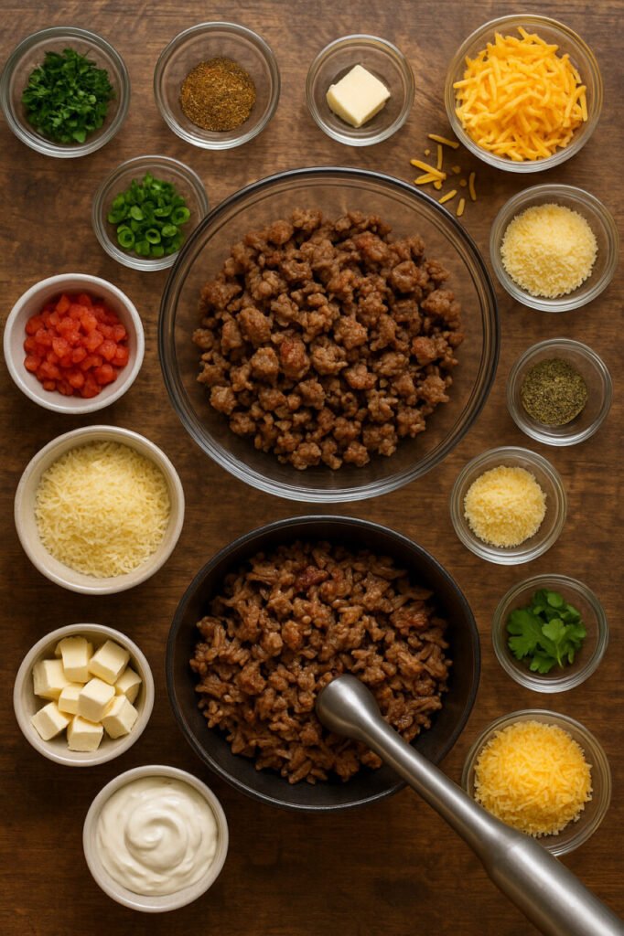 Cheesy Keto Sausage Breakfast Casserole Cheesy Keto Sausage Breakfast Casserole