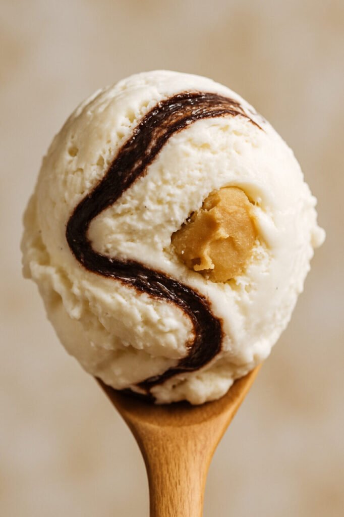 Peanut Butter Cup Keto Ice Cream with Chocolate Ribbons Peanut Butter Cup Keto Ice Cream