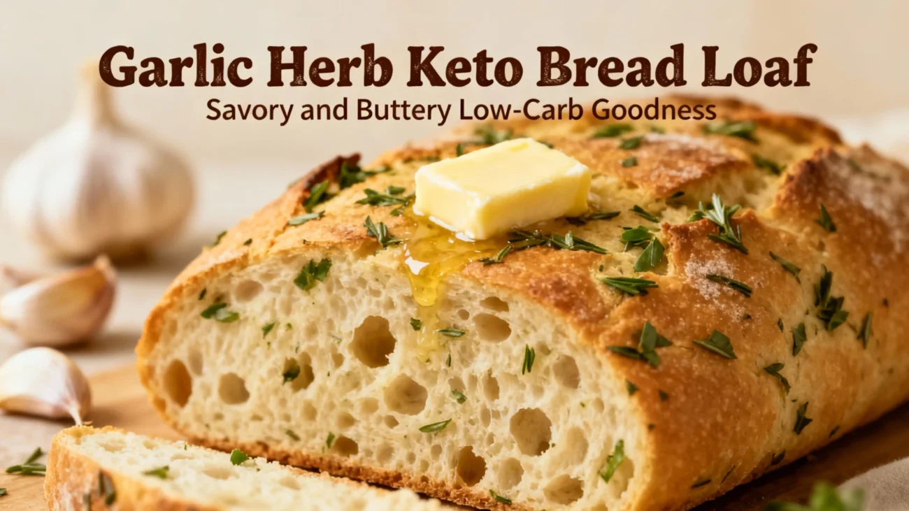 Garlic Herb Keto Bread Loaf – Savory and Buttery Low-Carb Goodness Garlic Herb Keto Bread Loaf – Savory and Buttery Low-Carb Goodness