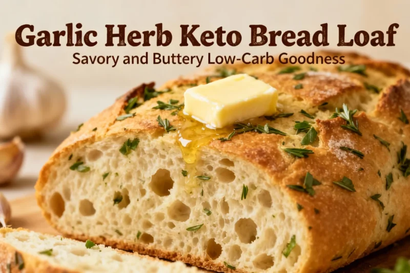 Garlic Herb Keto Bread Loaf – Savory and Buttery Low-Carb Goodness Garlic Herb Keto Bread Loaf – Savory and Buttery Low-Carb Goodness