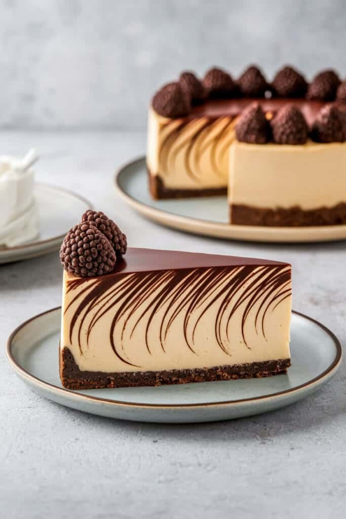 Keto Chocolate Swirl Cheesecake