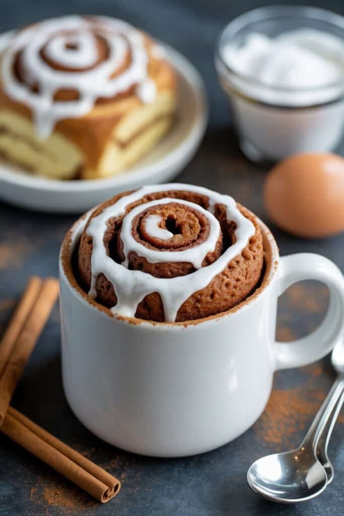 Cinnamon Roll Mug Cake
