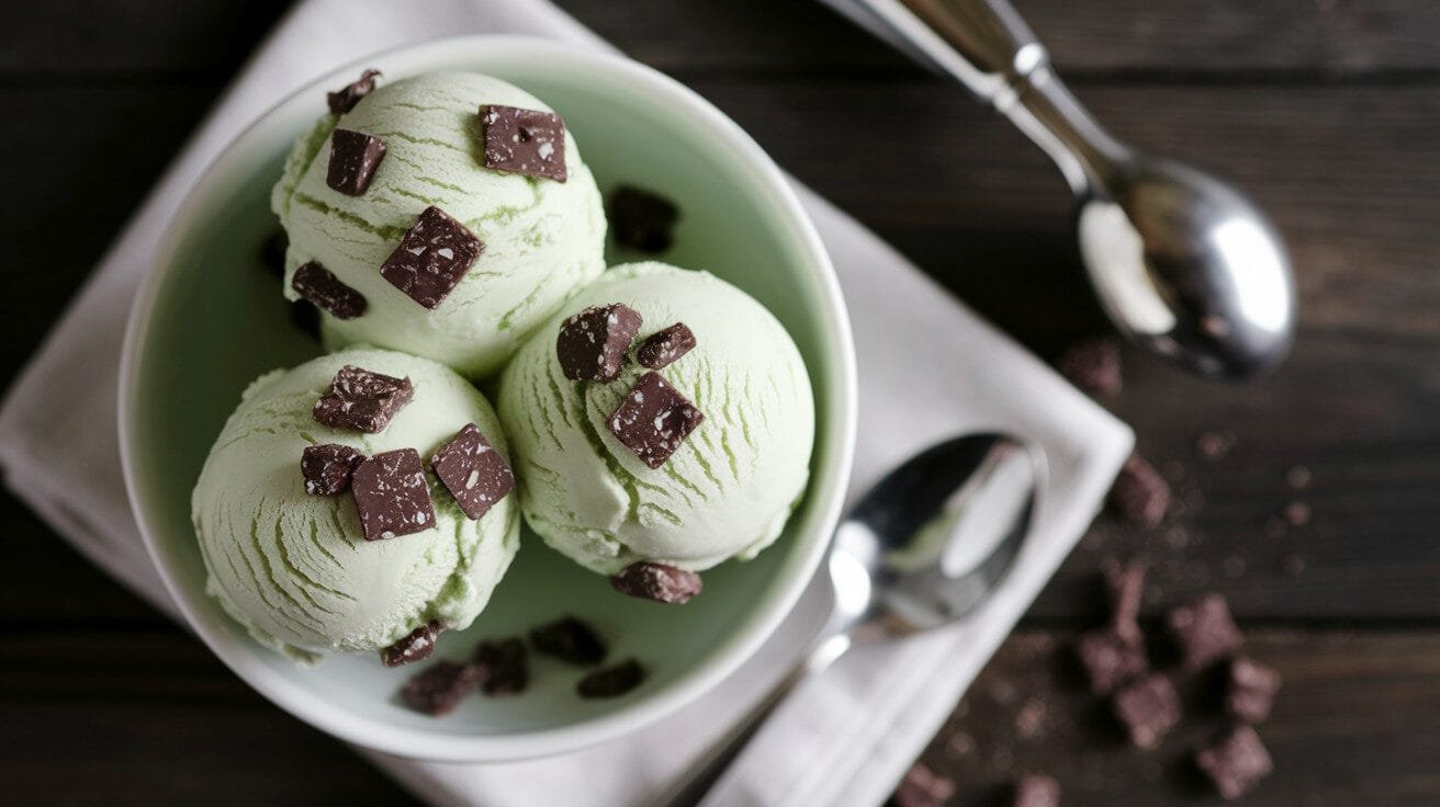 Mint Chip Keto Ice Cream with Sugar Free Crunch