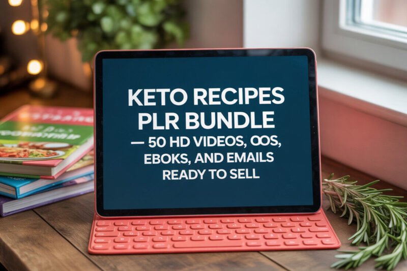Keto Recipes PLR Bundle – 50 HD Videos, eBooks, and Emails Ready to Sell