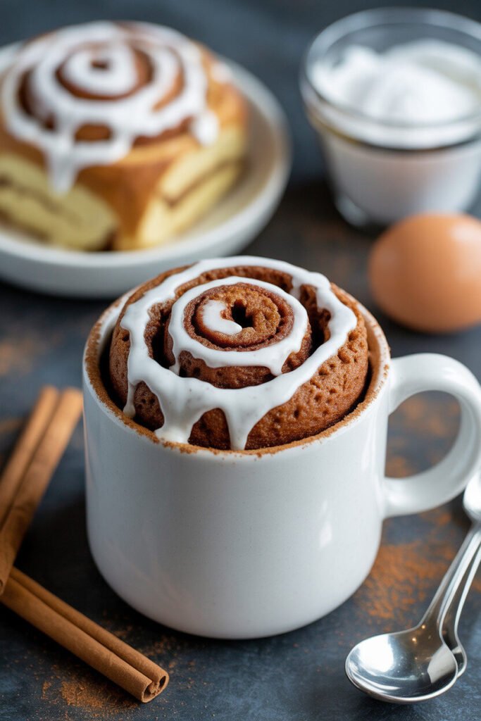 Cinnamon Roll Mug Cake
